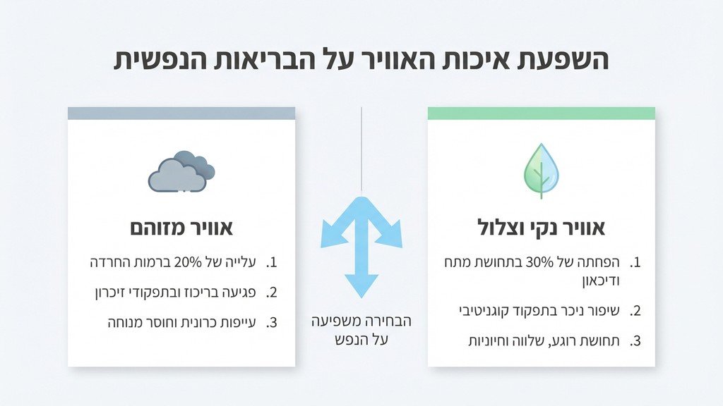 קליניקה פסיכולוגית מוארת עם אוויר נקי וסביבה מרגיעה